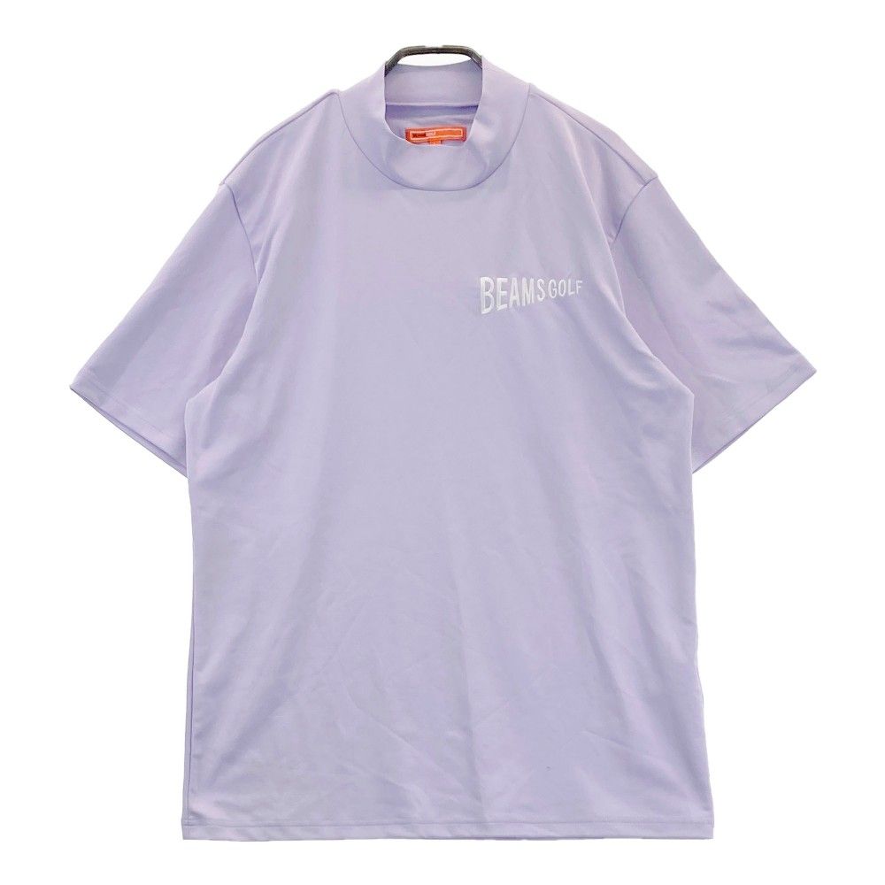サイズ：M BEAMS GOLF ビームスゴルフ  ハイネック 半袖Tシャツ 花 総柄 パープル系 [240101492336] ゴルフウェア メンズ ストスト サイズ：M BEAMS GOLF ビームスゴルフ ハイネック 半袖Tシャツ