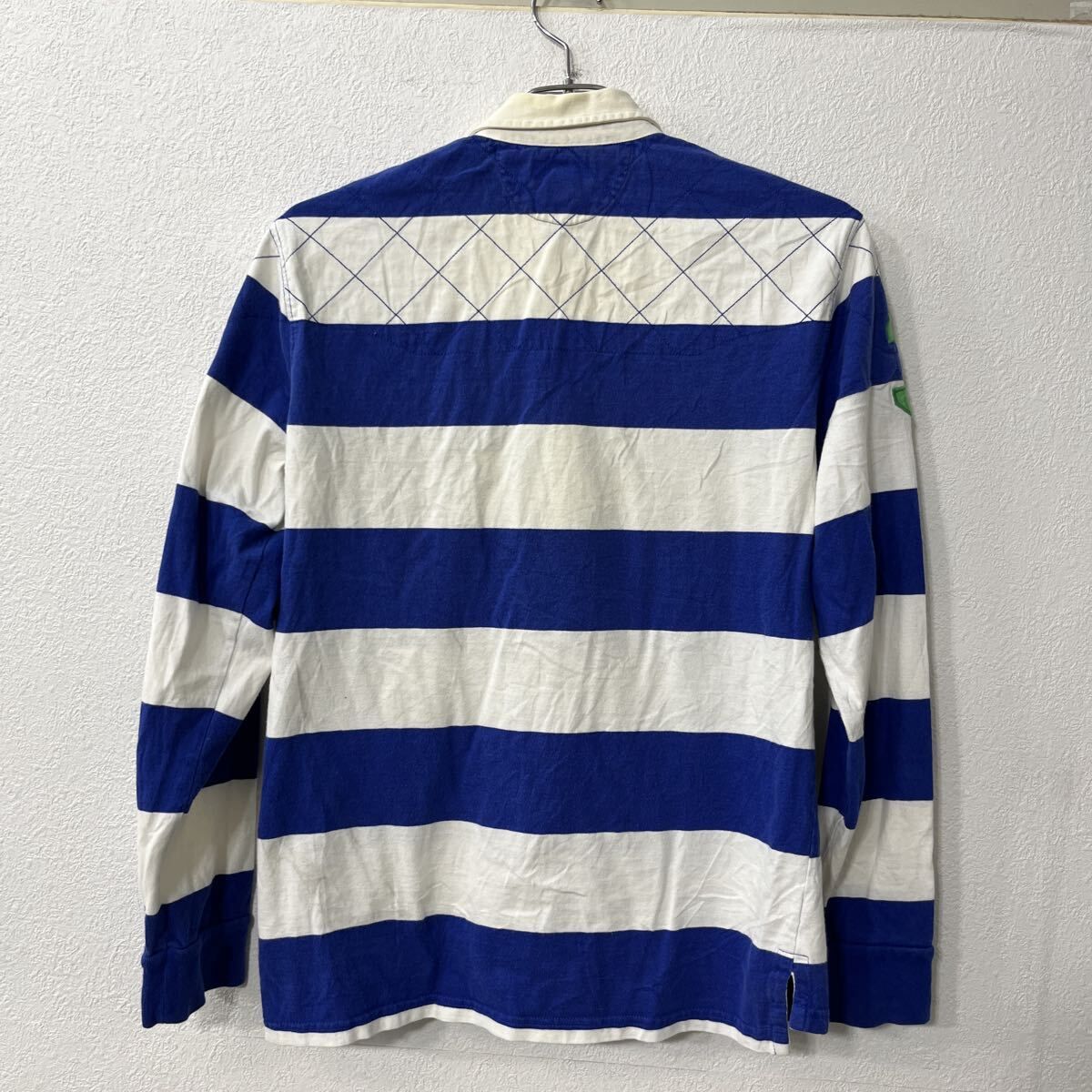 POLO  RALPHLAURENの長袖ポロシャツですよ POLO RALPH LAUREN 長袖 ボーダー ラガーシャツ XL ブルー