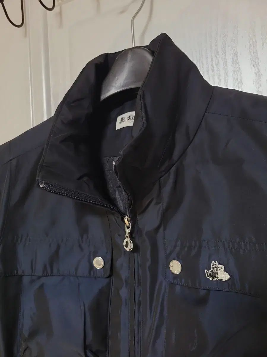 ブラック&ホワイト ゴルフ ネイビー レディース ウィンドブレーカー ウーブン アウター