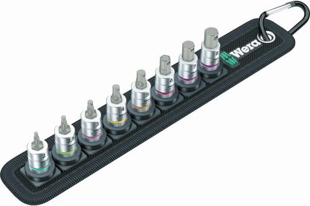 Wera1|4 ホールドファンクション Hex-Plusビットソケットセット ZYKLOP8個セットBelt A 2 003881