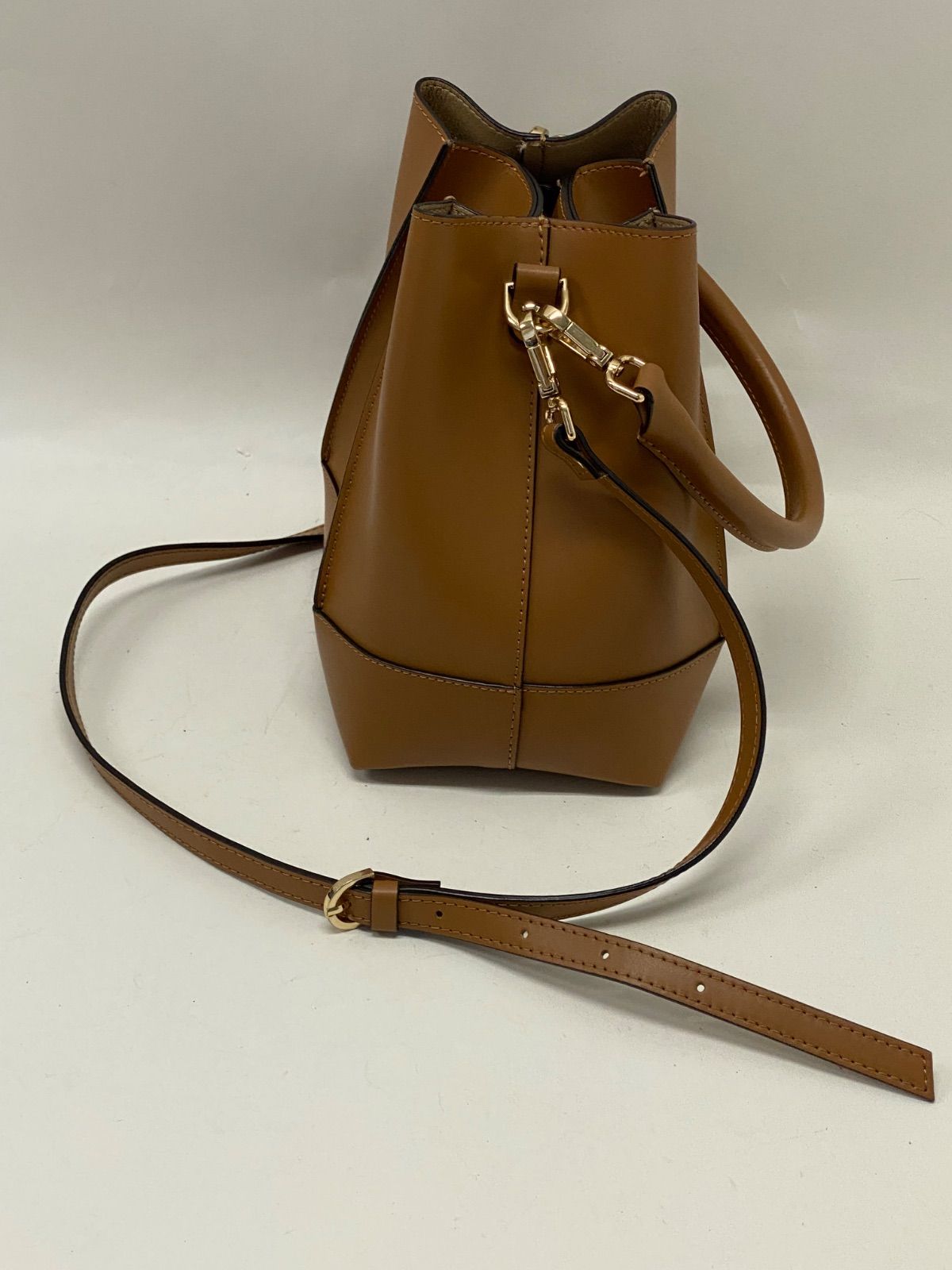 GIANNINOTARO ジャンニノターロ バケツバッグ 2Way ショルダーバッグ キャメル DECORATOM_COM_BR