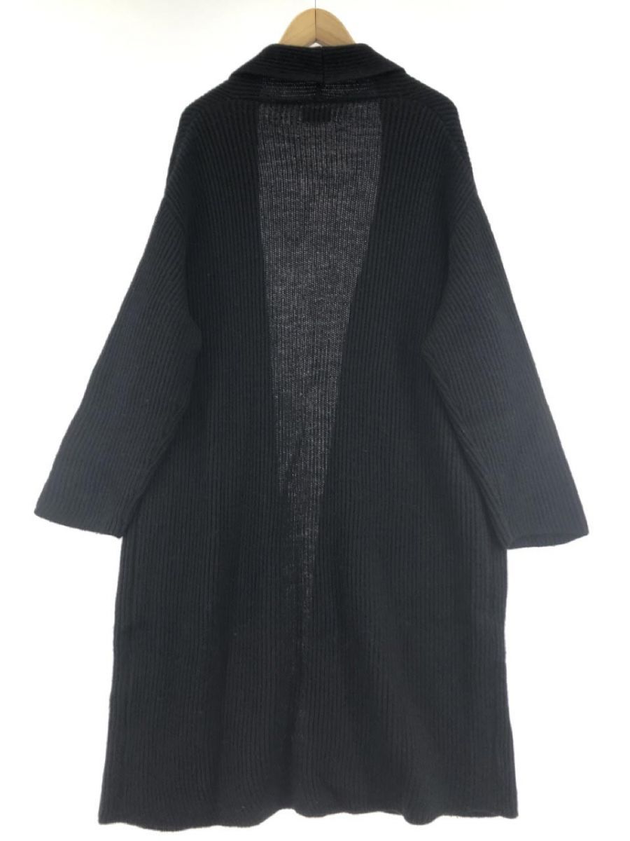 WIRROW ウィロウ ウール100% ロング ニット カーディガン size1/黒  