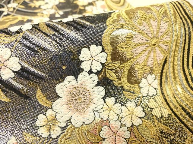 zz009袋帯 鈴乃屋 太鼓柄 煌びやか 正絹