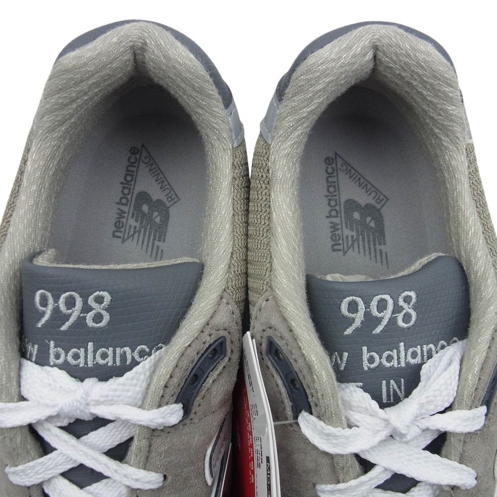 NEW BALANCE ニューバランス U998GR ABZORB アブゾーブ スエード ローカット スニーカー グレー系 28cm【新古品】【未使用】【中古】 NEW BALANCE ニューバランス U998GR ABZORB アブゾーブ スエード