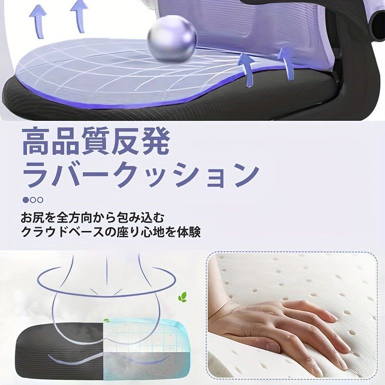 品質保証！ 腰サポート＆高耐久 人間工学オフィスチェア メモリーフォームシート 通気性メッシュ 高さ無段階調節 360回転 アームレスト搭載 ステンレスフレーム採用 在宅ワーク|書斎に最適 グレー