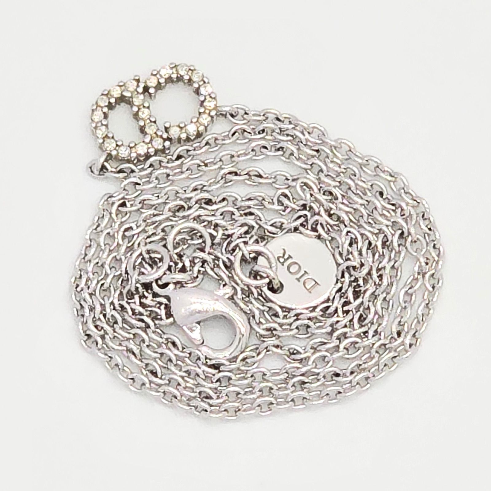 DIOR クレール ディー リュヌ ネックレス クリスタル CD シルバートーン DIOR | Clair D Lune ネックレス メタル & クリスタル