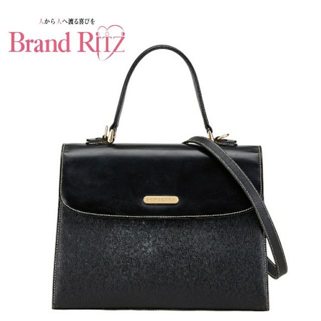 中古 バーバリー ノバチェック 2WAY 斜め掛け バッグ フォーマル ブラック 黒  ABランク  レディース BURBERRY【送料無料】【名谷店】