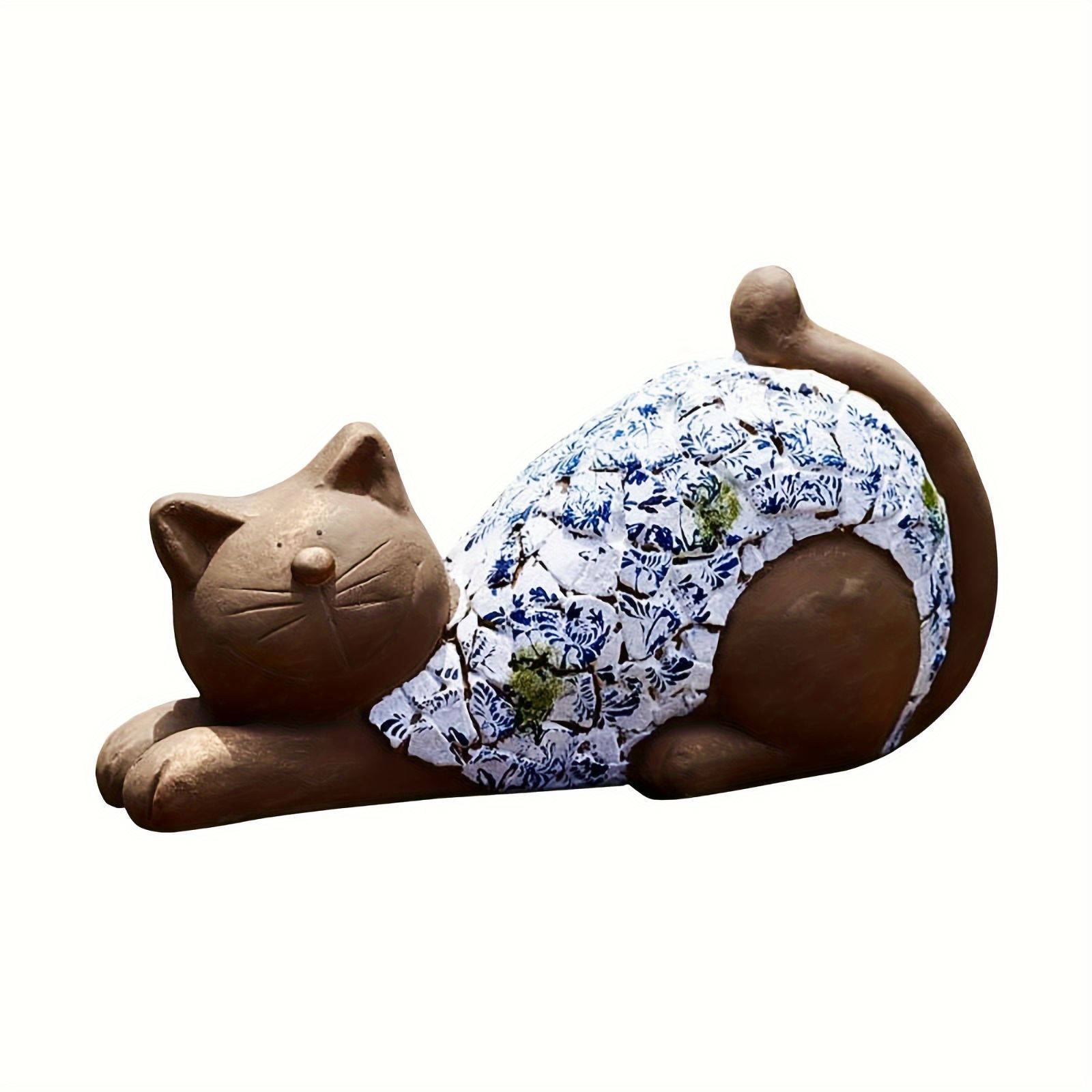 置物 オブジェ ガーデンオーナメント 室内 屋外 インテリア ネコ 猫