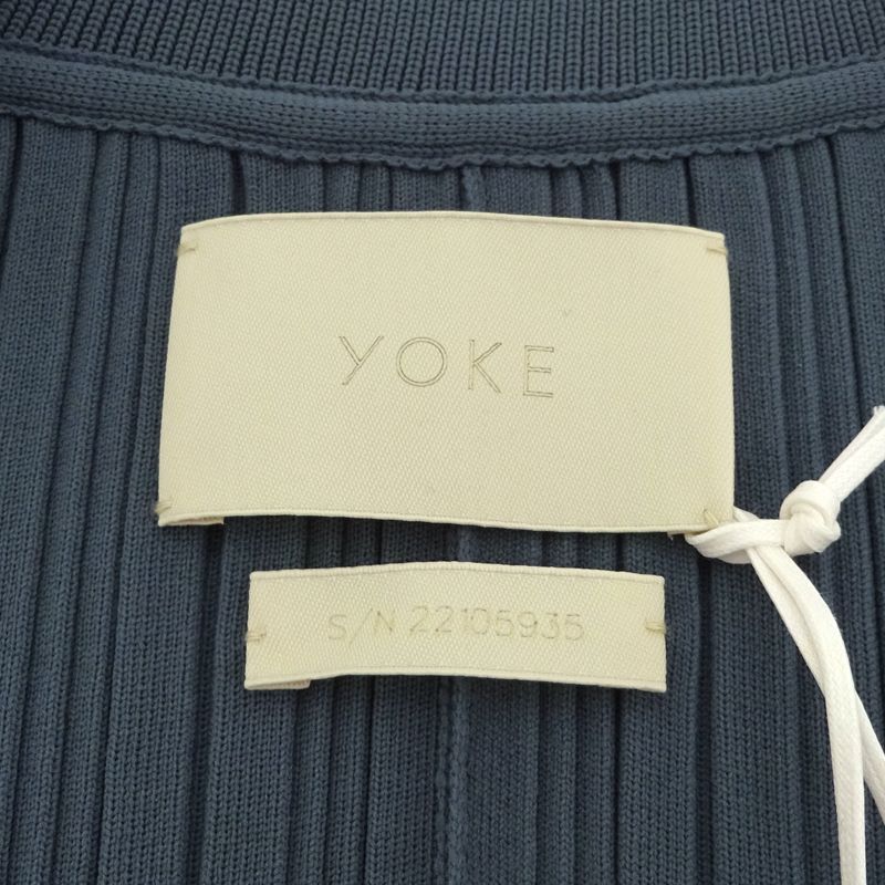 【三重店】YOKE｜ヨーク プリーツニットカーディガン ターコイズ ディープ YK22SS0358S サイズ:3【104-A148】
