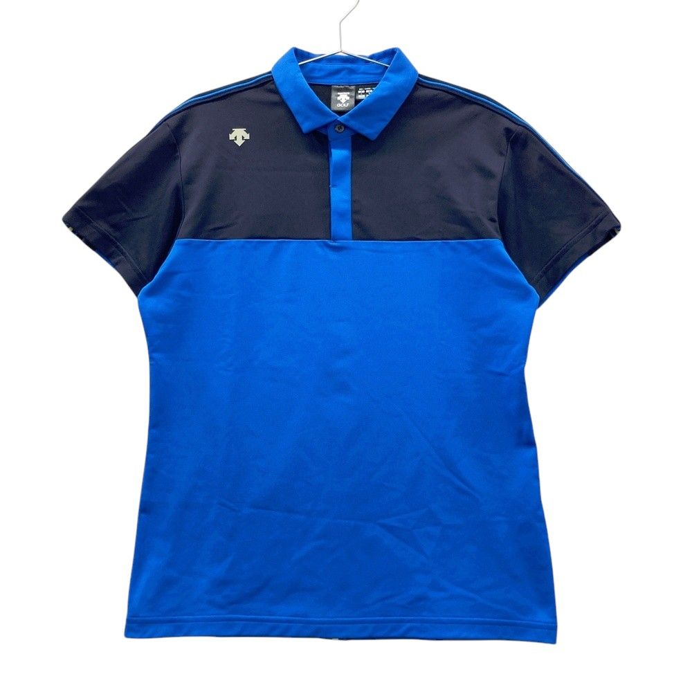 サイズ：L DESCENTE GOLF デサントゴルフ 半袖ポロシャツ ブルー系