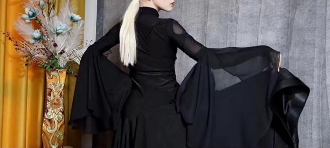 社交ダンス モダンドレス ワルツダンス服　舞台服 ワルツ 大きい裾 s-XL 新品・未使用社交ダンス モダンドレス ワルツダンス服 舞台服 ワルツ