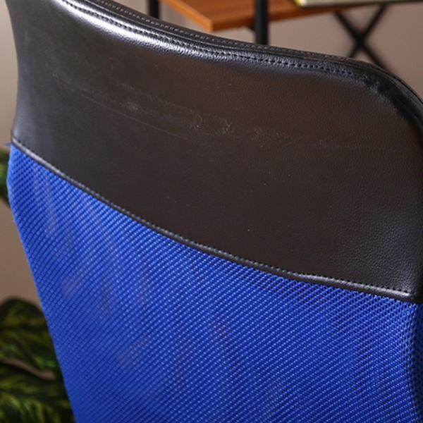 オフィスチェア デスクチェア 幅60cm ブルー ガス圧昇降機能 肘付き キャスター付 メッシュハイバックチェア 在宅ワーク 組立品 代引不可 MARWIL-DEMENAGEMENTS_CH