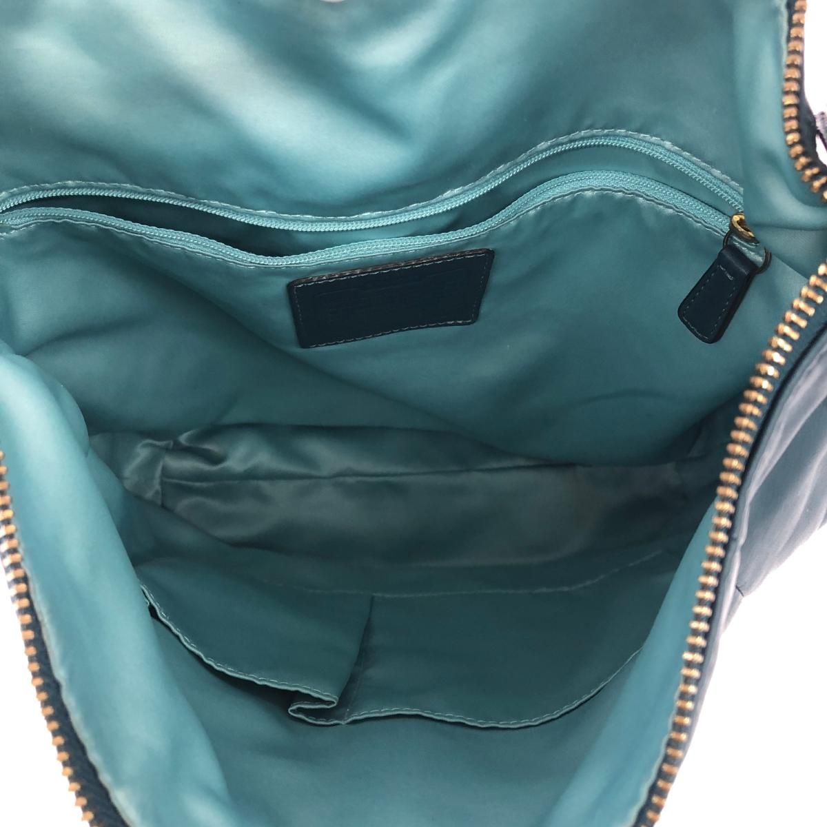 COACH コーチ 2WAYショルダーバッグ  レザー/エメラルドブルー 14783   ブルー  / 240001168258 COACH コーチ 2WAYショルダーバッグ レザー/エメラルドブルー 14783