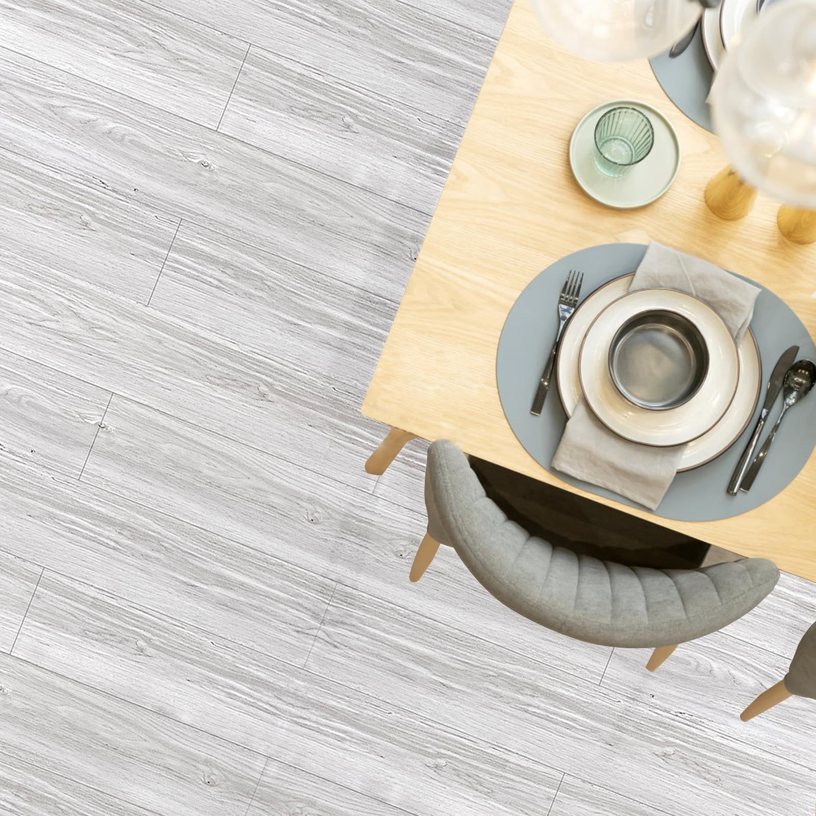 特典有 TACHIO フロアタイル 置くだけ 接着剤不要 フローリングシート 木目柄 36枚 約3畳 クッションフロア 防水 防炎 模様替え 賃貸OK DIY OK 床材 15.2 91.4CM 柄番号MU39 帽子