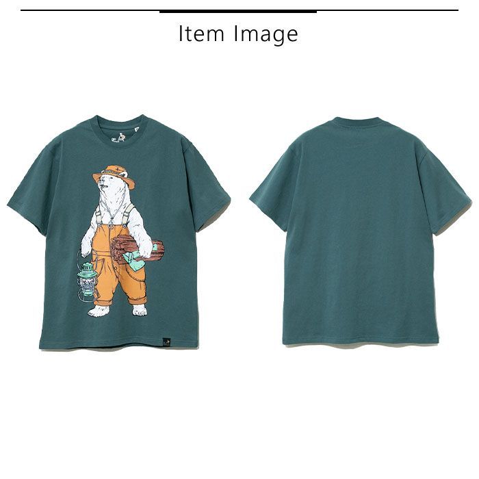 ゴースローキャラバン go slow caravan Tシャツ 半袖 オーバーオールキャンパークマ TEE M L XL ホワイト ブルーグリーン  391911 - メルカリ