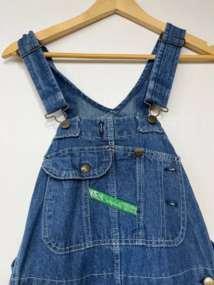 90 s KEY デニム オーバーオール