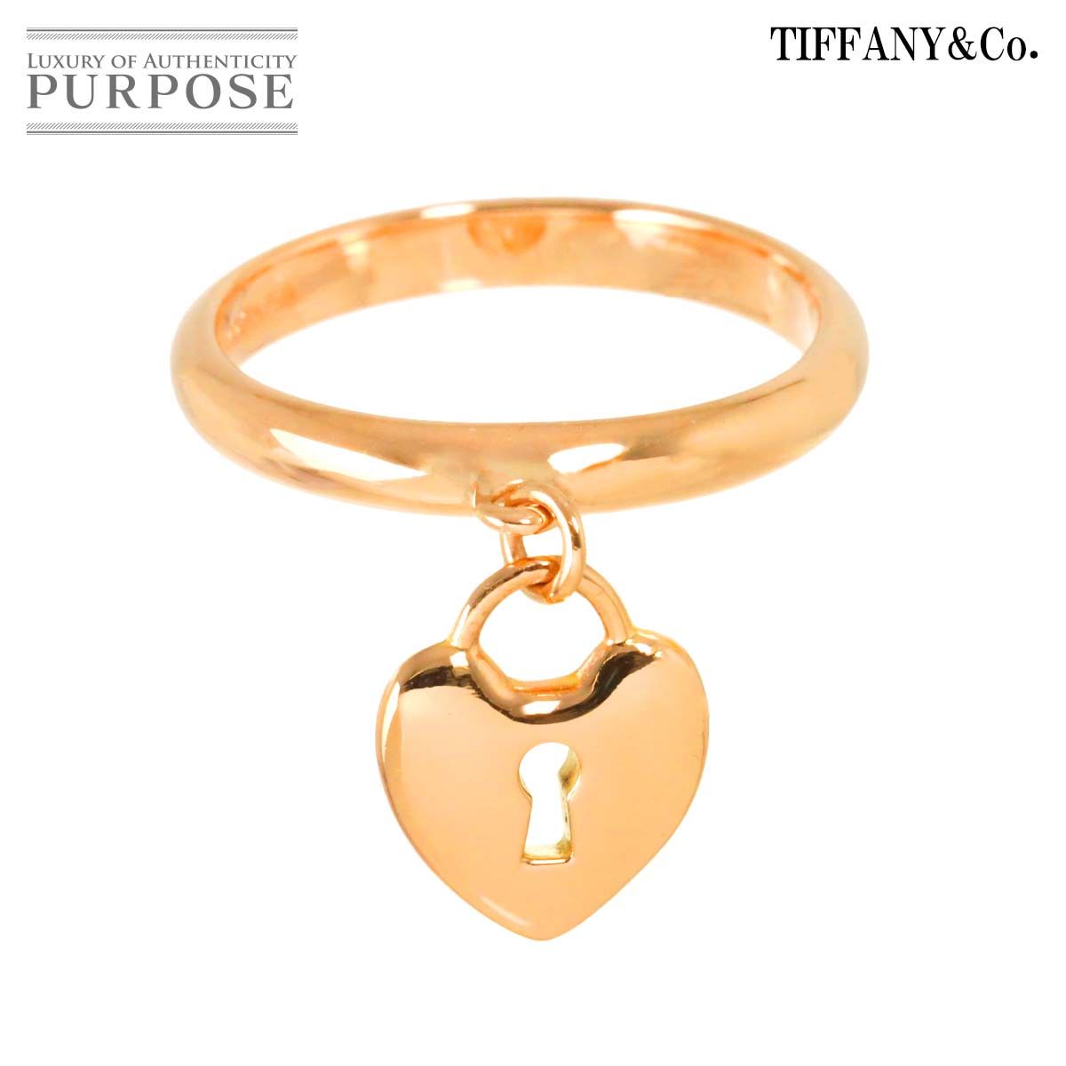 ティファニー TIFFANY&Co. ハート ロック 12.5号 リング K18 PG ピンク  