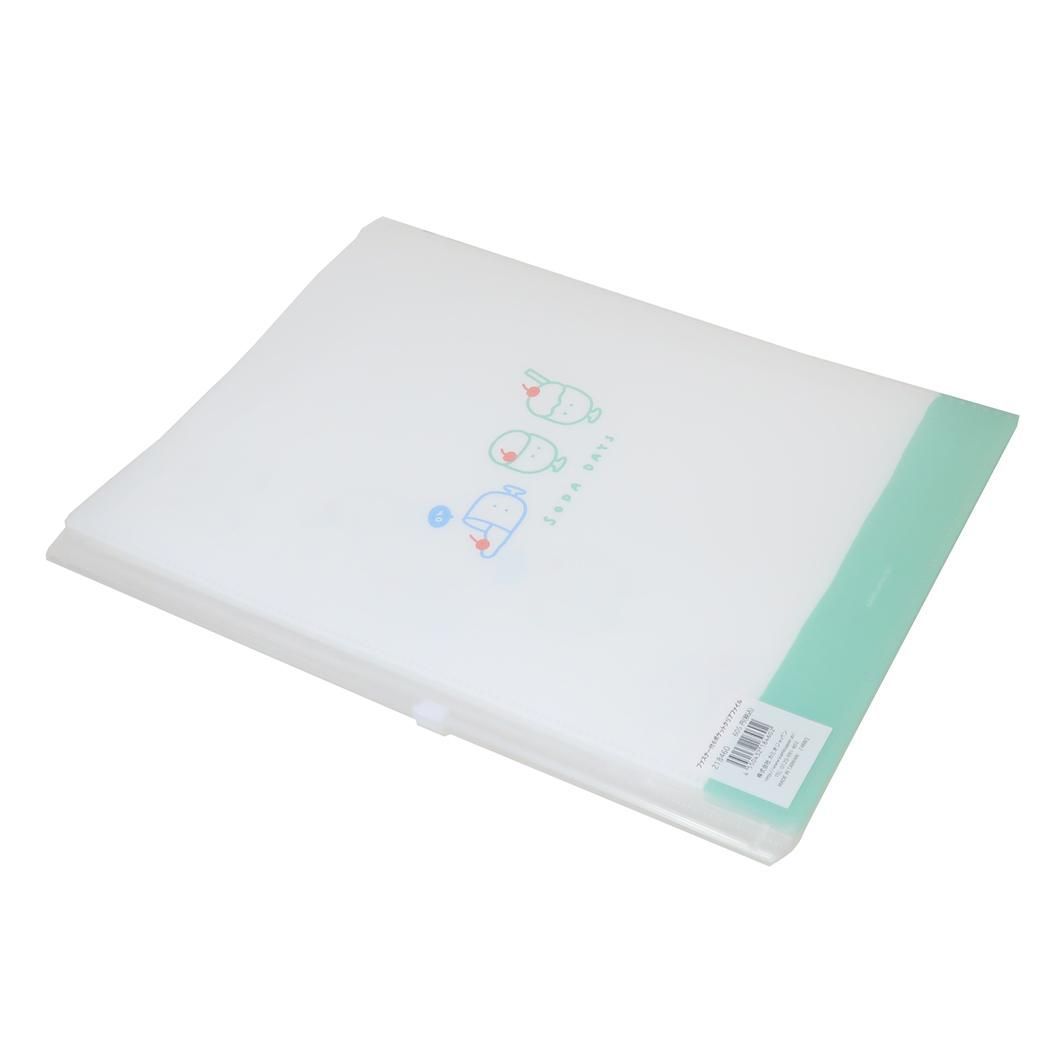 COLOR DAYS ポケットファイル ファスナー付6ポケットクリア