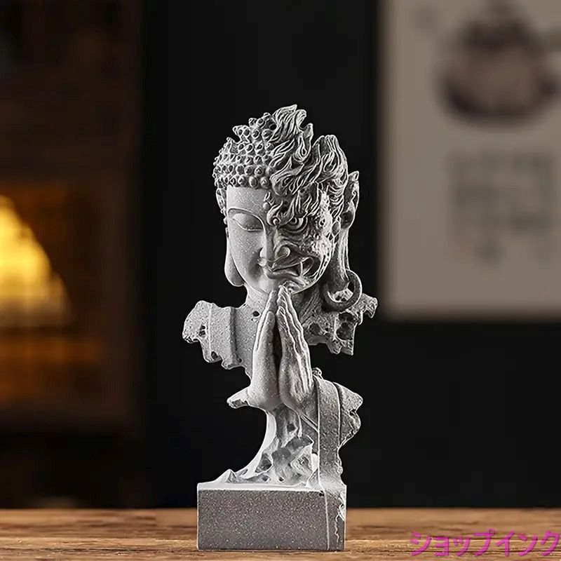 仏教美術　観音　仏像　彫像　石製　置物　インテリア　工芸品　美術品　A1356 仏教美術 観音 仏像 彫像 石製 置物 インテリア 工芸品 美術品 A1356｜仏教