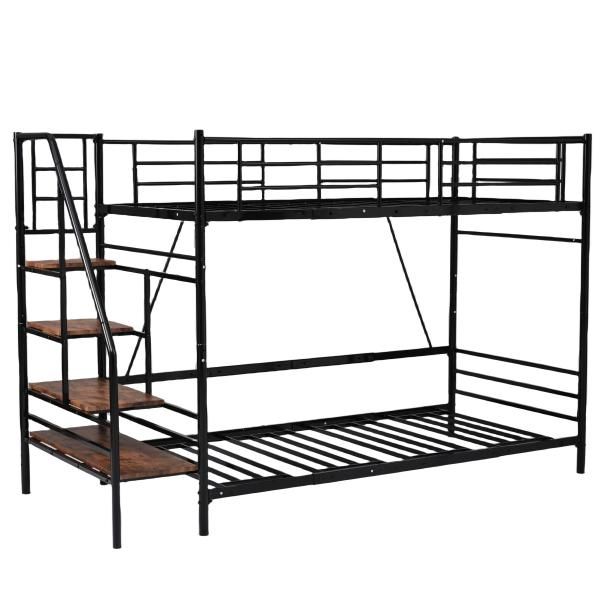 二段ベッド 2段ベッド 親子ベッド ロフトベッド 分離 階段付き パイプベッド収納 スチール 耐震 ベッド 親子ベット パイプベッド パイプベッドフレーム 爆買 HOMU-JOURNEY_COM