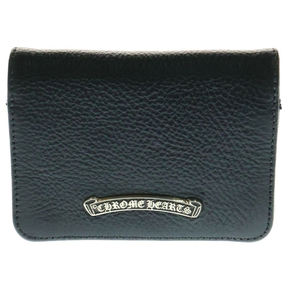 CHROME HEARTS クロムハーツ CRD CSE3PKTWDV1 アーチロゴプレート3ポケットレザーカードケース ブラック