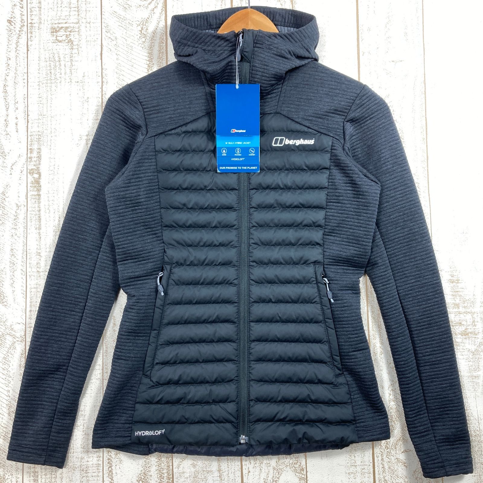Women s 8 ブラック Berghaus バーグハウス ヌーラ ハイブリッド ジャケット Nula Hybrid Jacket 化繊ダウン 4A000778BP6 Women s 化繊インサレーション アウター ジャケット