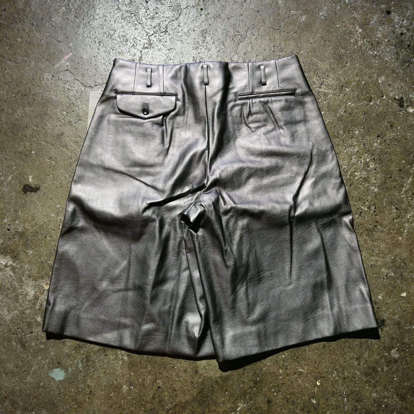 COMME des GARCONS HOMME PLUS 21ss フェイクレザー2タック ワイド