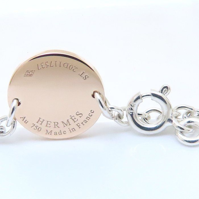 最低の価格！ HERMES エルメス コンフェッティセリエ ブレスレット シルバー925xK18PG ピンクゴールド レディース|294351 BJ