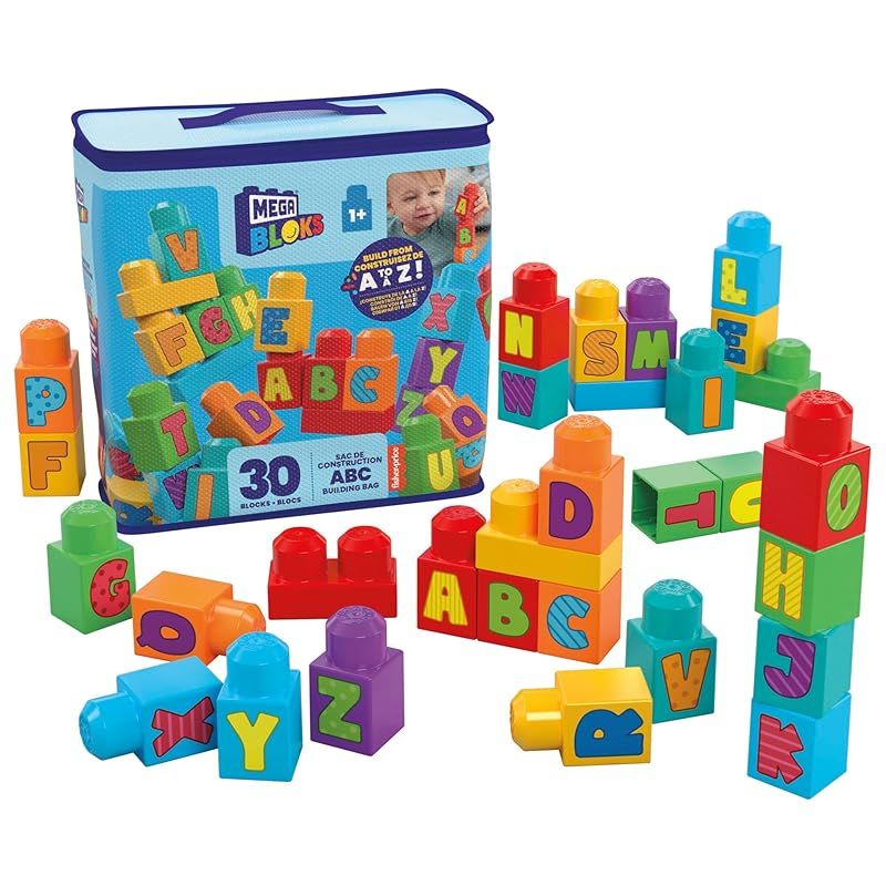 メガブロック(MEGA BLOKS) 1才からのメガブロック ABCであそぼう 30個ブロックパック【 ブロックセット 】【知育玩具】【ピース数:30】 【1才~】 HRR60