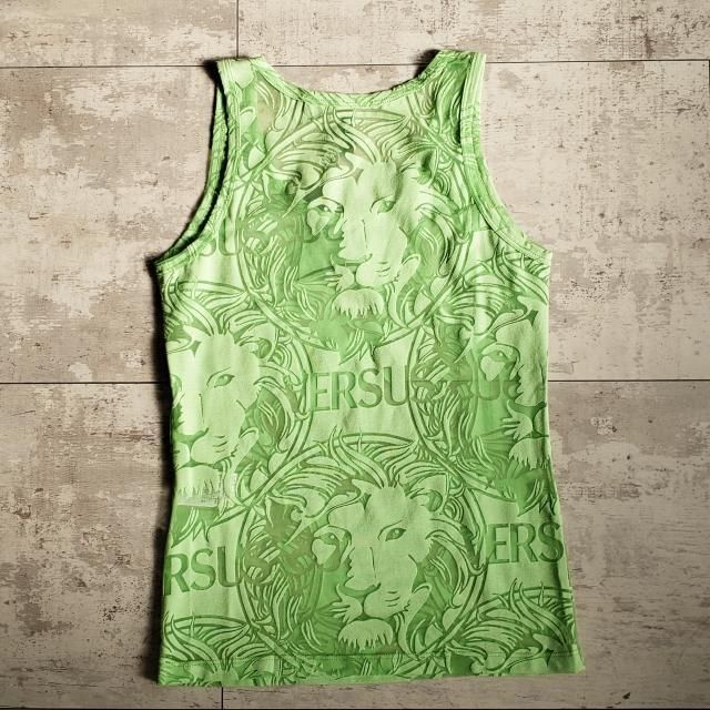 ヴェルサス ヴェルサーチ ロゴデザイン タンクトップ M イタリア製