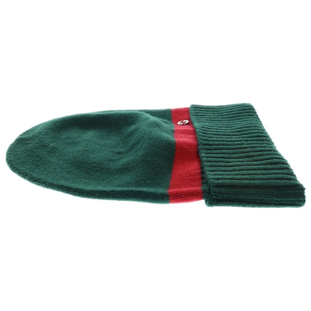 GUCCI グッチ GGロゴ シェリーカラー ニットキャップ 帽子 グリーン 494598 4G206 3074 GUCCI (グッチ) GGロゴ シェリーカラー ニットキャップ 帽子 グリーン