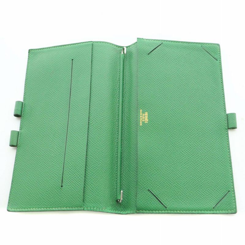 エルメス HERMES 手帳カバー アジェンダ ヴィジョン レザー 緑 