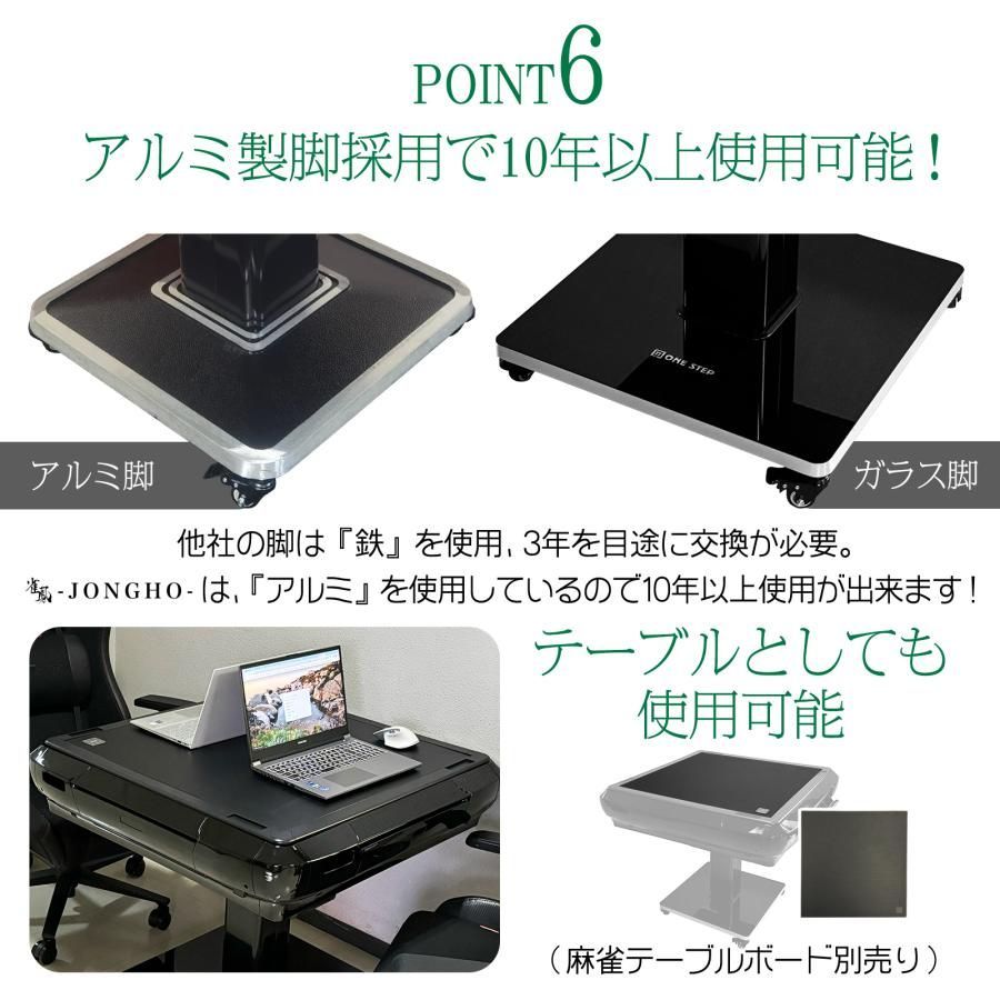 全自動 麻雀卓 デジタル表記 ガラス製脚 折りたたみ式 テーブルボード付（黒） 楽天市場】【9/4、5は楽天ポイント5倍!!全自動麻雀卓限定!!】全