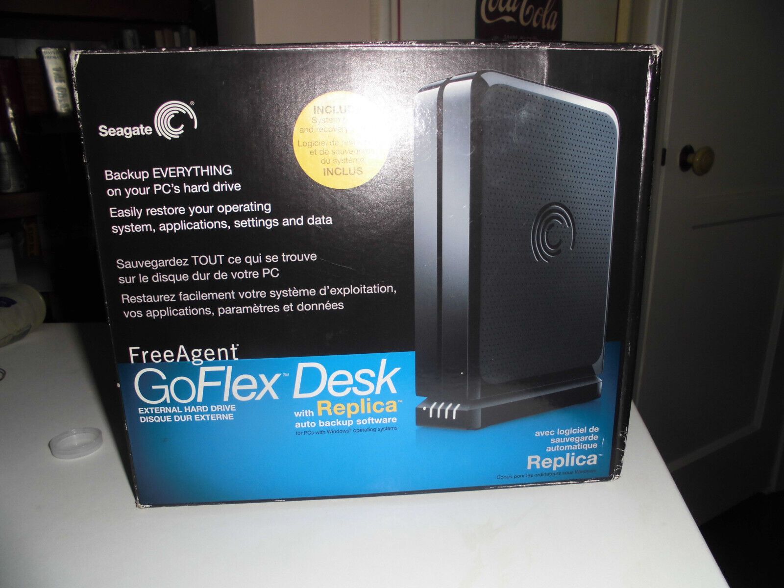 Seagate 2TB GoFlex デスク外部ドライブ レプリカ自動バックアップ B 2.0