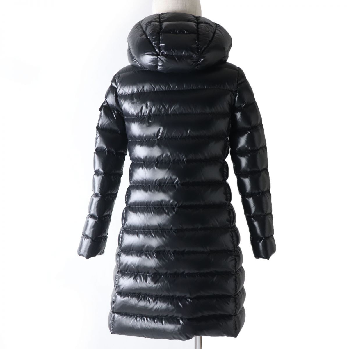 極美品★MONCLER モンクレール 2018年 MOKA モカ キッズ フード・ロゴワッペン付 ダウンコート ブラック 12anni 152cm レディース可◎