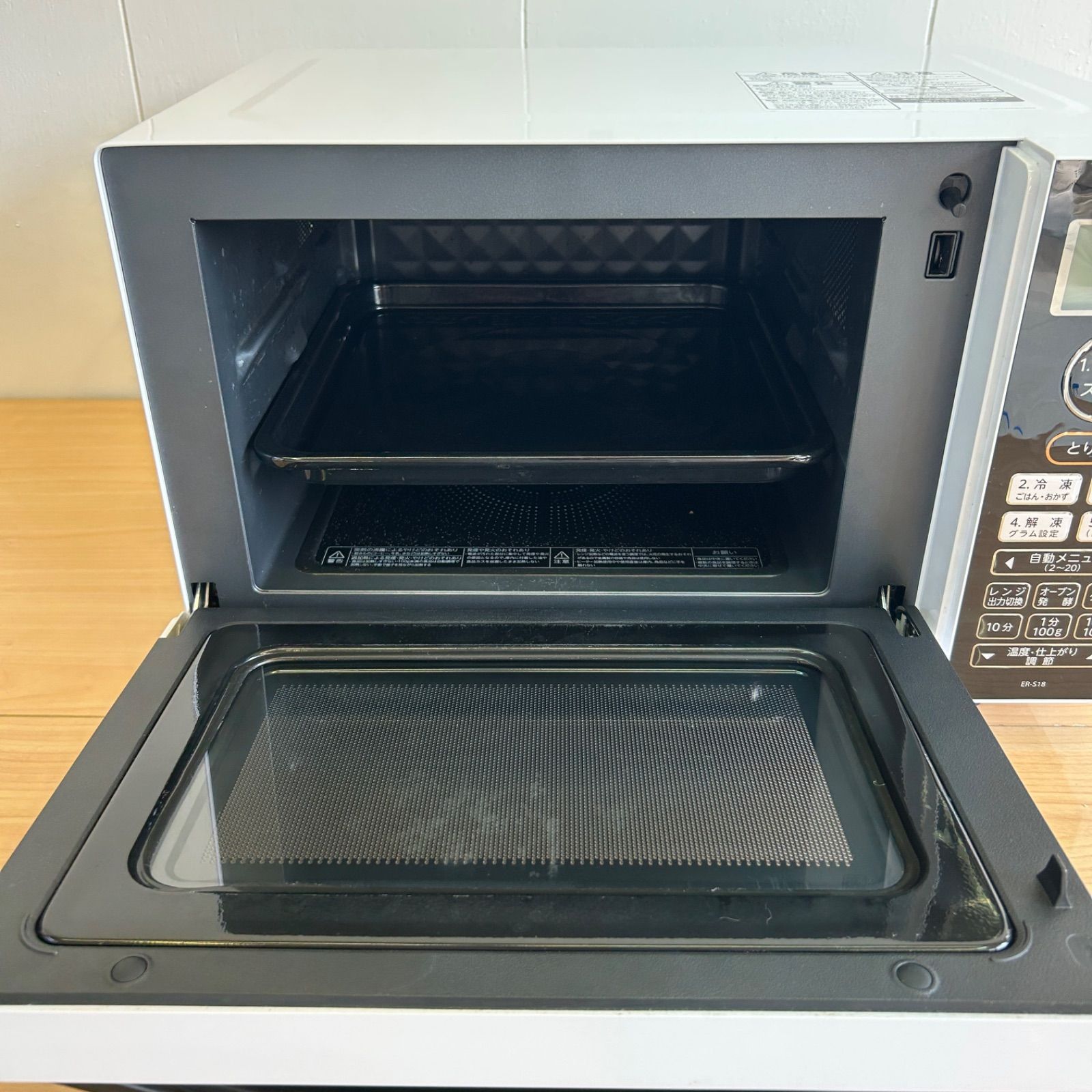 動作OK】TOSHIBA 東芝 オーブン 電子レンジ ER-S18(W) 2021年製