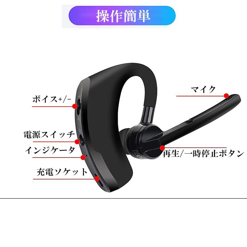 ワイヤレスイヤホン ヘッドセット 4個セット Bluetooth iPhone