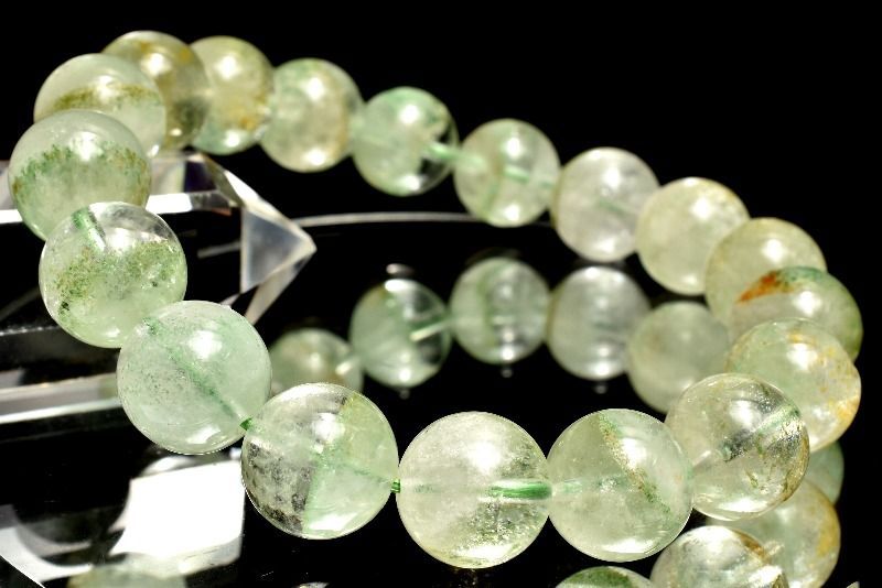 稀少AAA★グリーンファントムクォーツ16mm パワーストーンブレスレット 天然石】グリーンファントムクォーツ ビーズ ブレスレット用 一連 6mm
