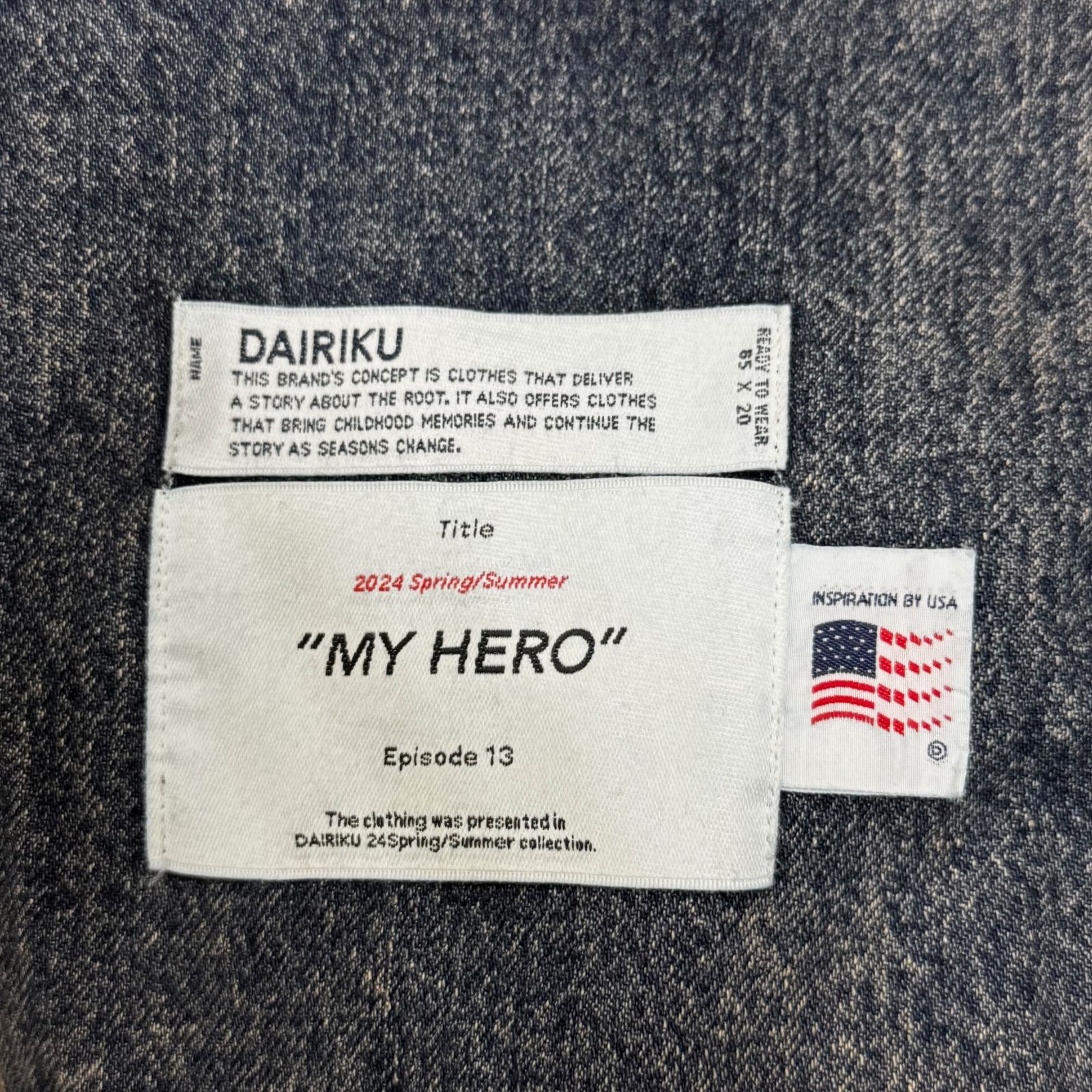 参考上代82500円 未使用品 DAIRIKU 24SS Rick Dalton Denim Tailored  