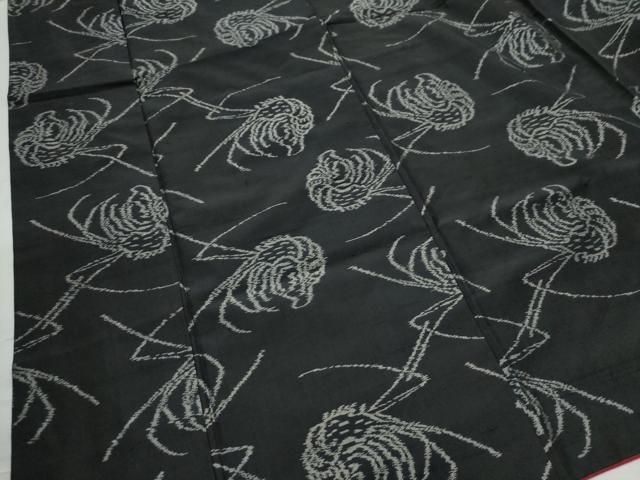 平和屋着物●上質な紬　海老　黒地　正絹　逸品　CAAS7550yc 平和屋着物○上質な紬 海老 黒地 正絹 逸品 CAAS7550yc - メルカリ