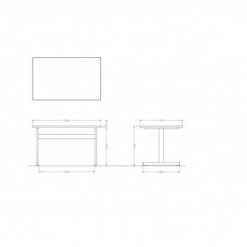 藤沢工業 TOKIO ミーティングテーブル TT-TW1275 ニューグレー