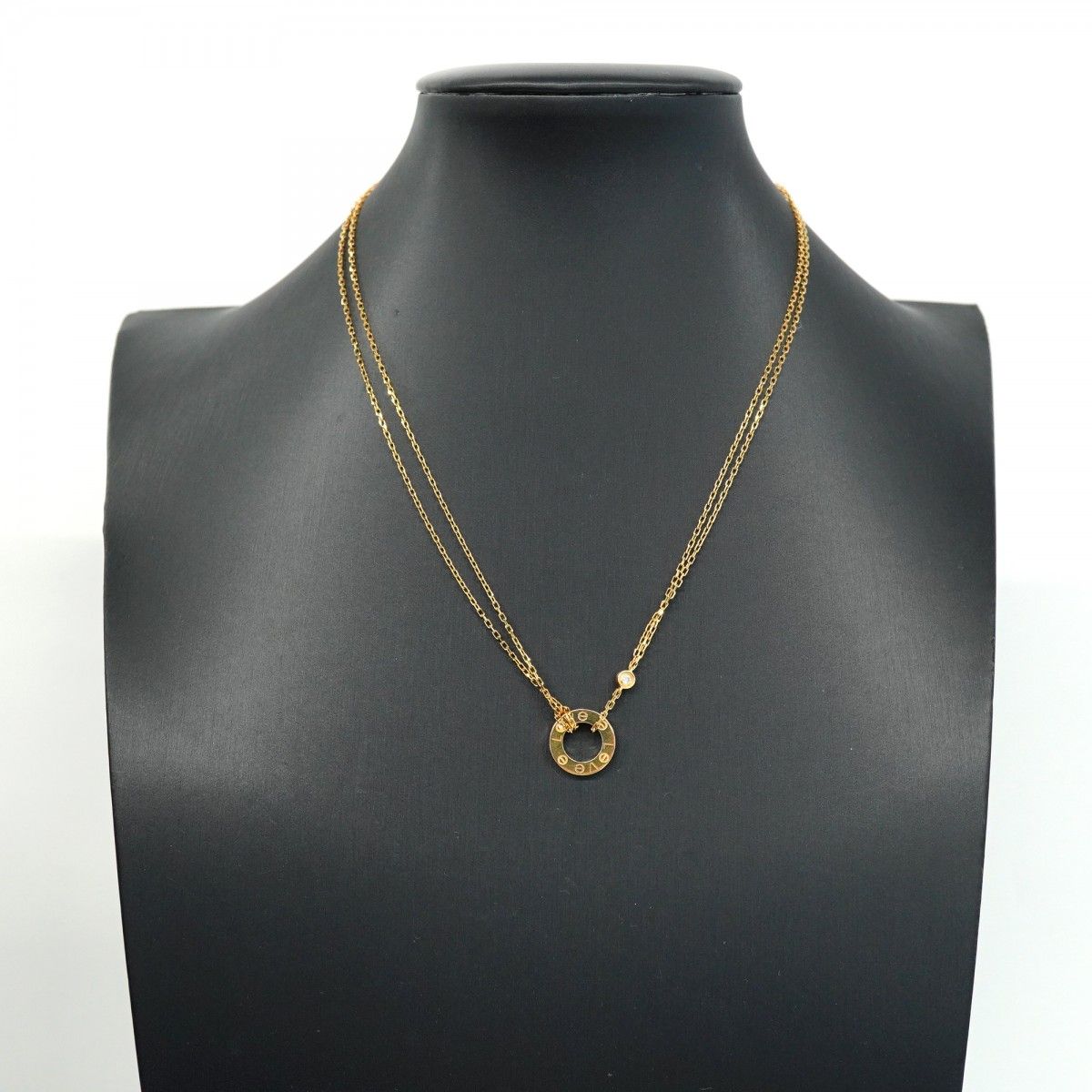 5jdb0930】カルティエ ネックレス ラブ 2PD K18YG イエローゴールド  