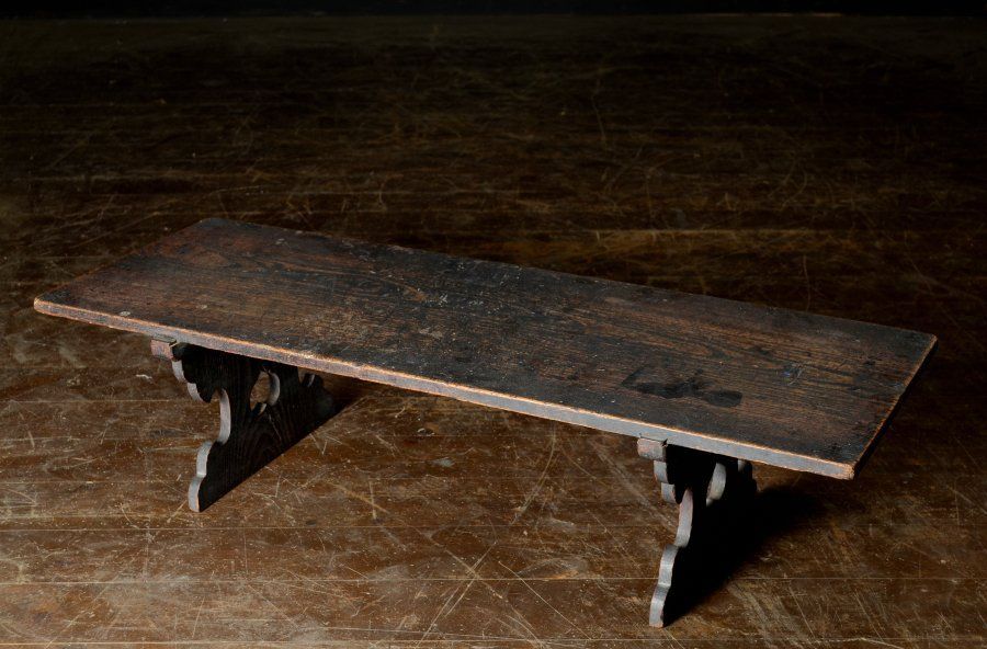 蔵A4342a 民藝 古い経机 文机 飾台 寺子屋