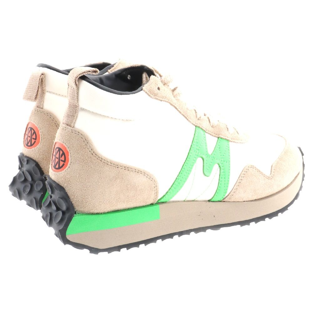 KARHU カルフ ×VYNER ARTICLES M-RUNNER ヴァイナー アーティクルズ Mロゴハイカットスニーカー ベージュ/グリーン KARHU (カルフ) ×VYNER ARTICLES M-RUNNER ヴァイナー アーティクルズ