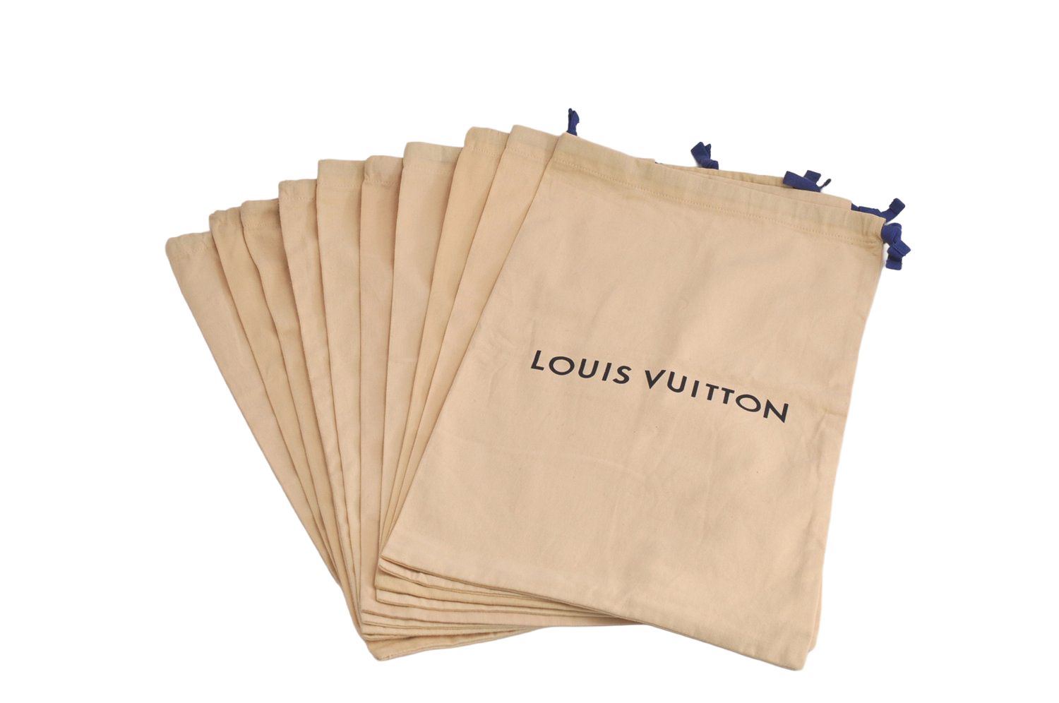LOUIS VUITTON ルイヴィトン ダストバッグ 10 セット コットン ベージュ 11.8x18.9x0.1 LV 5486M