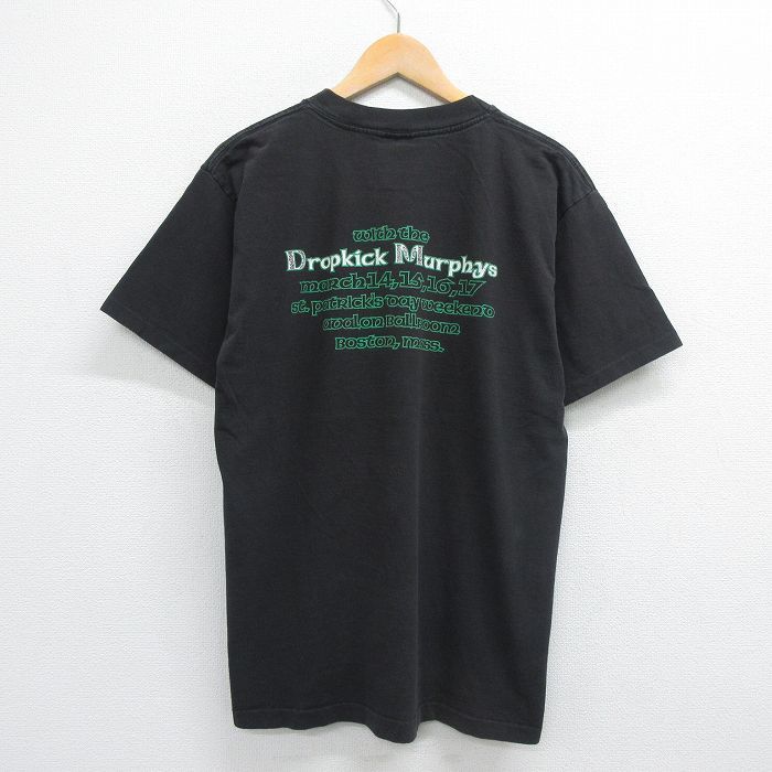 L/古着 半袖 ビンテージ ロック バンド Tシャツ メンズ 90s ドロップキックマーフィーズ コットン クルーネック 黒 ブラック spe  23apr - メルカリ