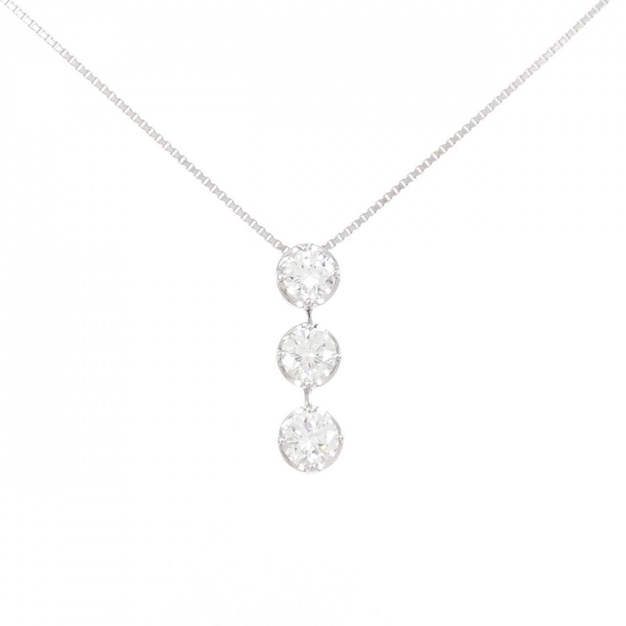 新品】PT900/PT850 2WAY ダイヤモンド ネックレス 1.070CT G SI1 VG  