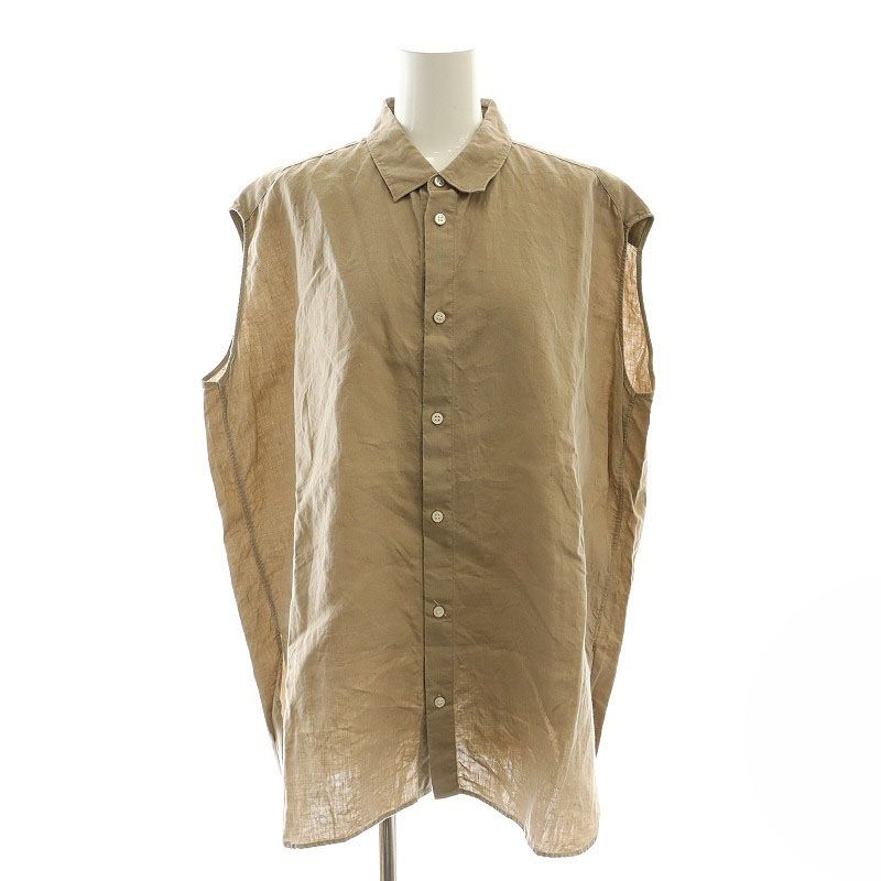プラージュ Plage Linen ノースリビッグシャツ フレンチスリーブ 麻 