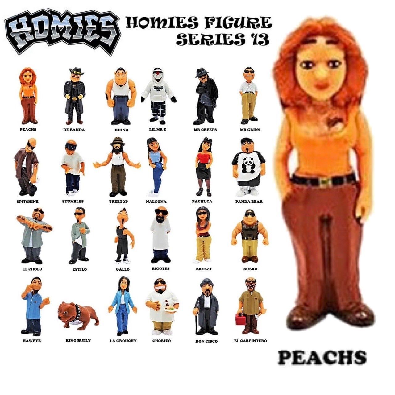 新品 ?? HOMIES ミニフィギュア SERIES13【PEACHS】ヒップホップ 