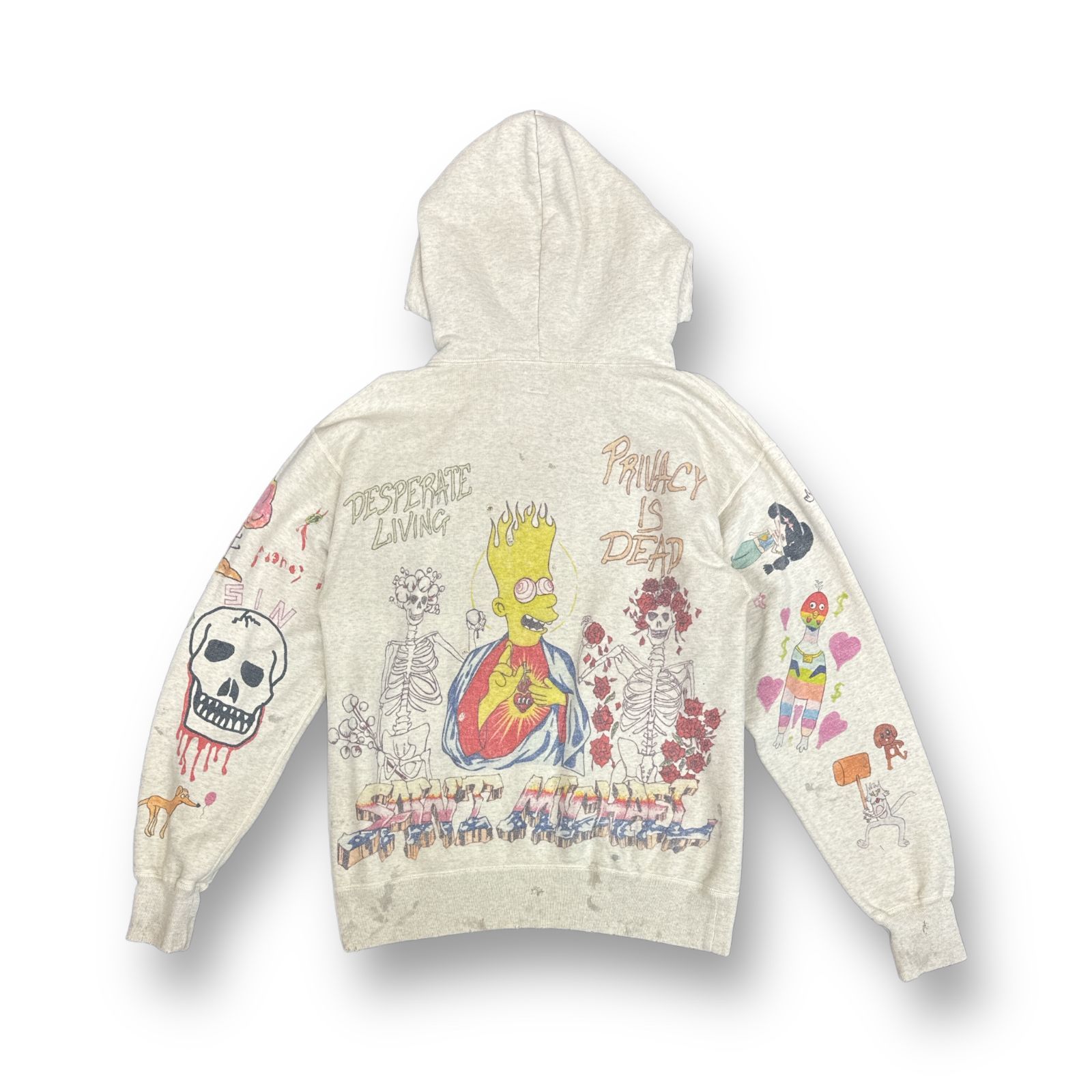 定価62700円 SAINT MICHAEL 21SS Hoodie Graffiti Grey SM-S21-0000 